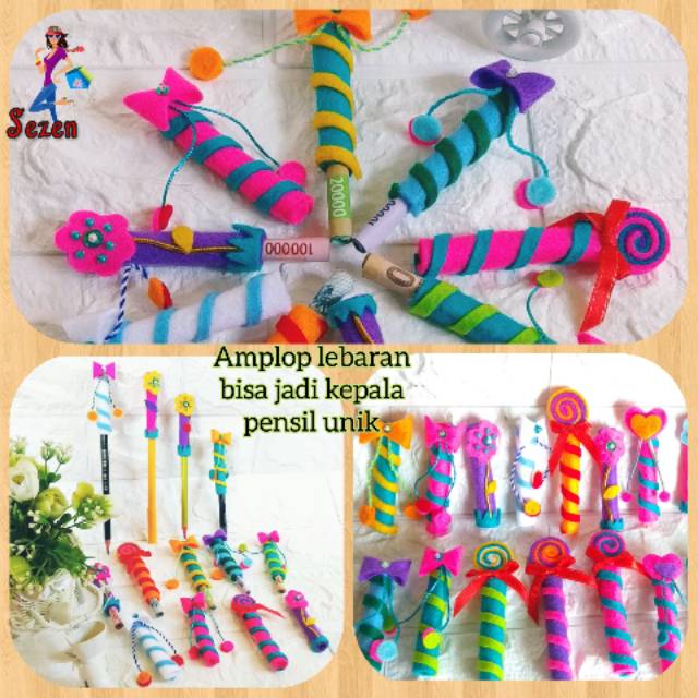 

Amplop lebaran unik bisa jadi kepala pensil