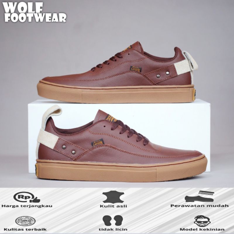 WOLF x CYRE| 100% KULIT ASLI SNEAKERS PRIA KASUAL SPORTY CEVANY JELLAL ORIGINAL CH