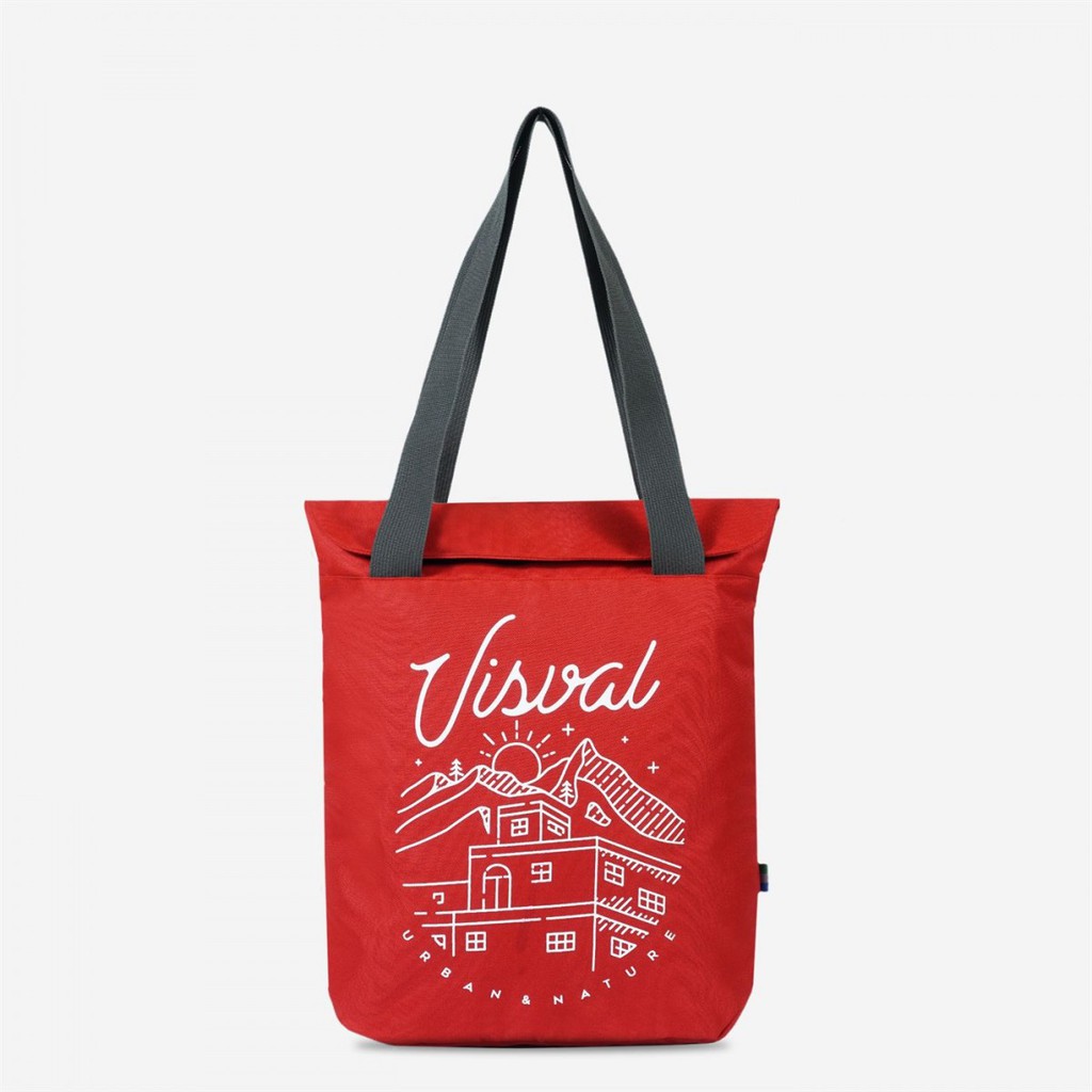 Visval Tote Bag Shrivel Red