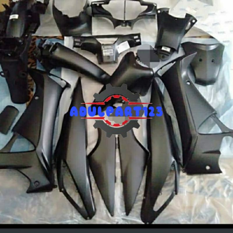 cover full set body honda supra x 125 lama tahun 2005-2006 hitam doff