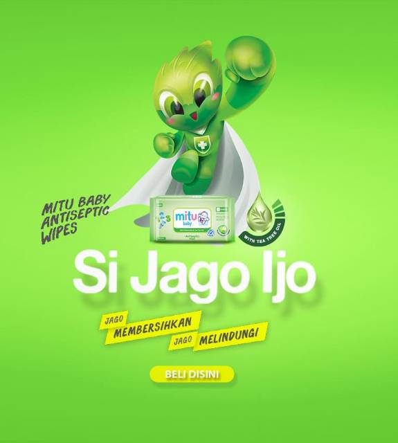 MITU BABY ANTISEPTIC HYPOALERGENIC WIPES 50'S