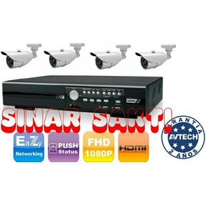 Murah Paket Cctv 2MP Avtech 4CH 4 Camera Hardisk 1TB ( Komplit Siap Pasang )