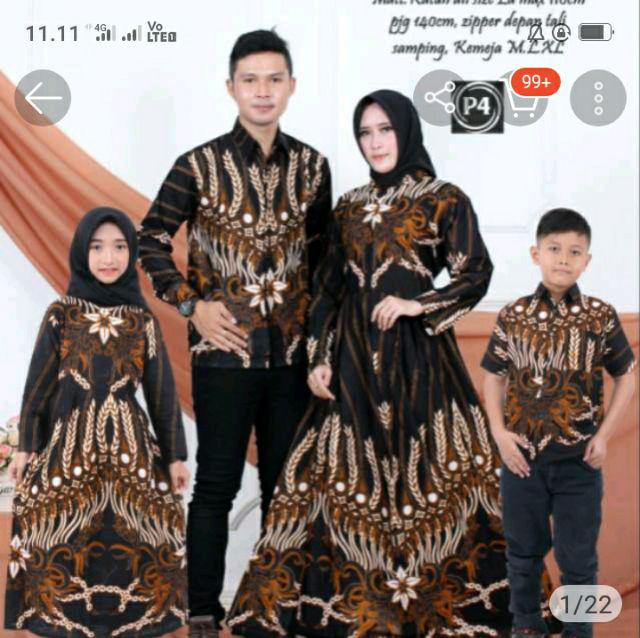 Maura Couple - Sania Ruffle Batik Couple Ori Ndoro Jowi Dnt Garansi