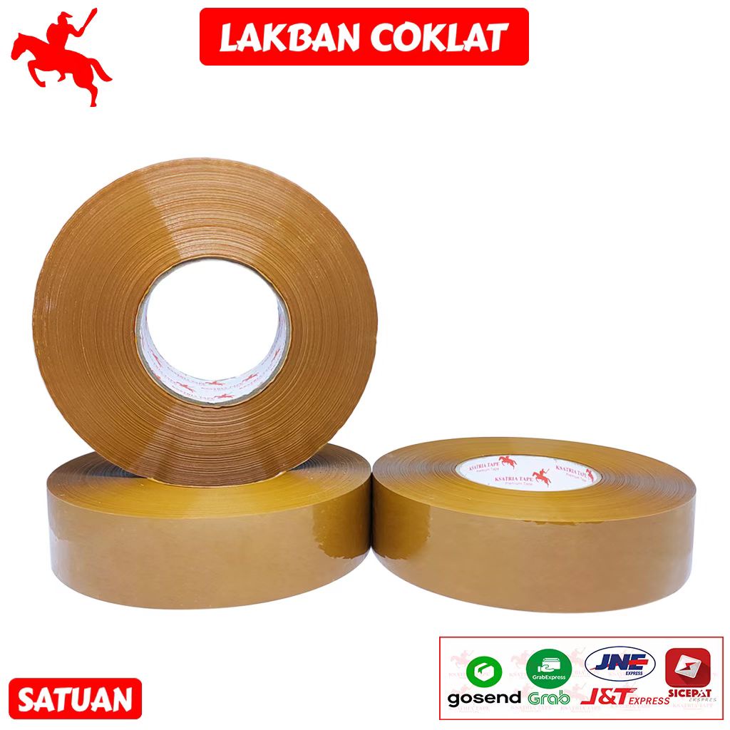 

Lakban Opp Tape / Lakban Coklat Ksatria Tape 500 Yard -Pcs