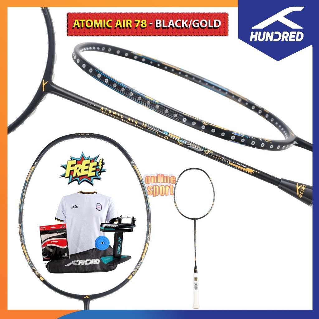 HUNDRED HNDRD Atomic Air 78 Raket Badminton ( Original )