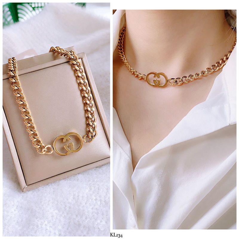 Kalung wanita choker GC rantai  titanium anti luntur&karat