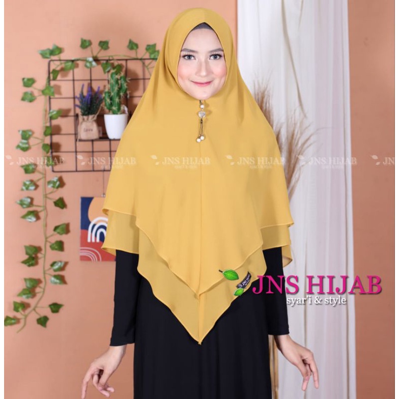 TERPOPULER! khimar LV standar hijab ceruty 2 layer/khimar syari ori jns