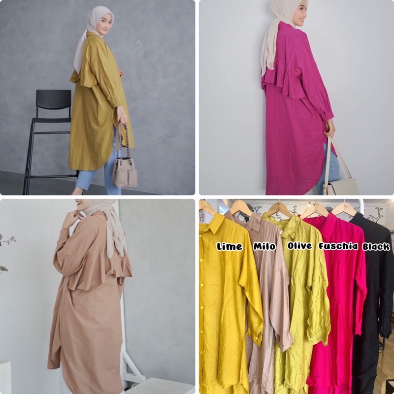 BTC_SOLO01|| TUNIK RAYON POLOS REMPEL TERBARU || TUNIK HITS TERLARIS || TUNIK REMPEL BELAKANG HITS |