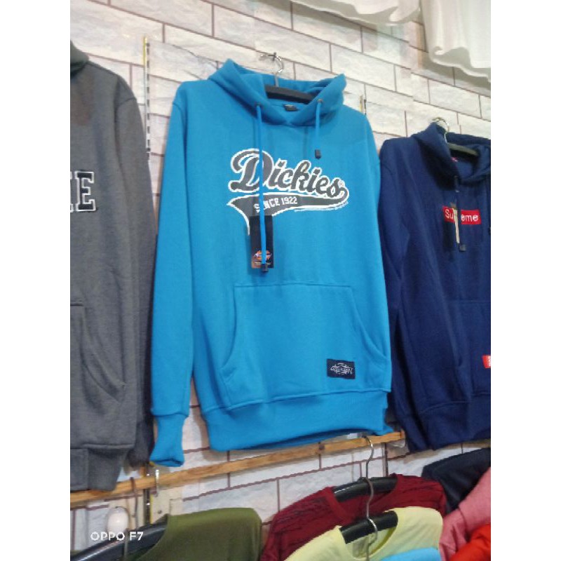 Hoodie dickies biru muda halusan