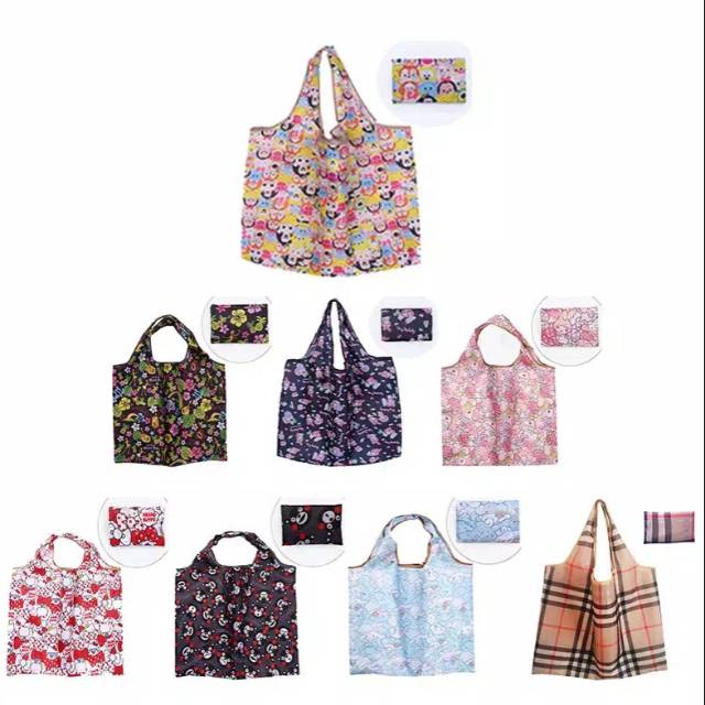 TM Foldable Shopping Bag Tas Belanja Lipat Praktis Reusable