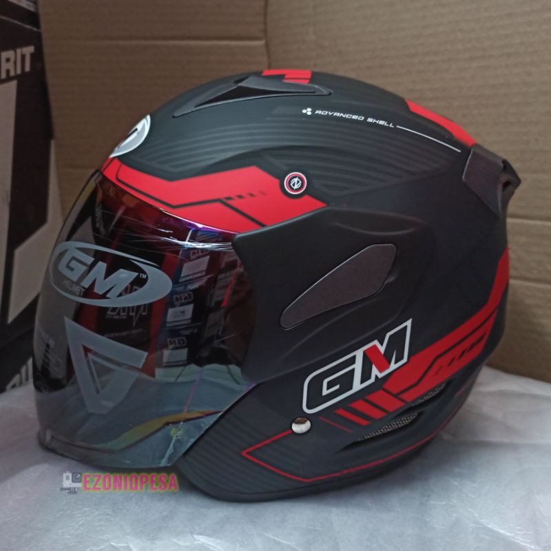 Helm GM FIGHTER Motif VENDER Black Red Doff