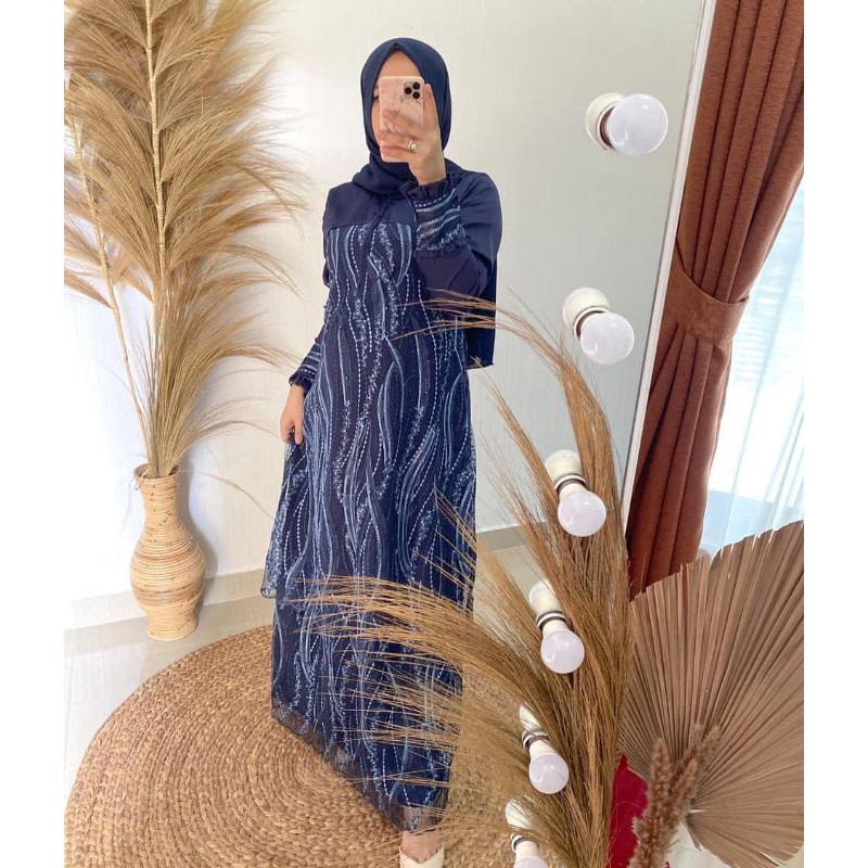 gamis pesta terbaru gamis jumbo / baju pesta jumbo terbaru / baju kondangan jumbo / baju pesta mewah