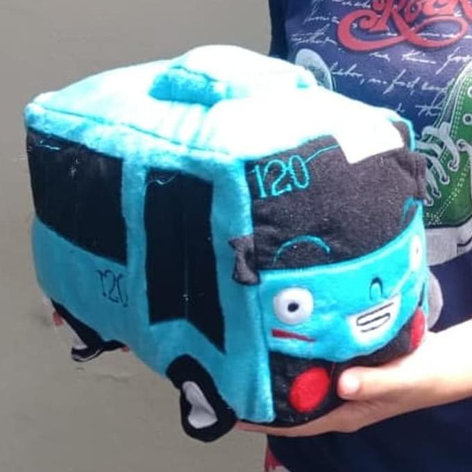 Boneka Jumbo Mobil 30 Cm Tayo Little Bus Lucu Koleksi Kado Kain Lembut - Biru