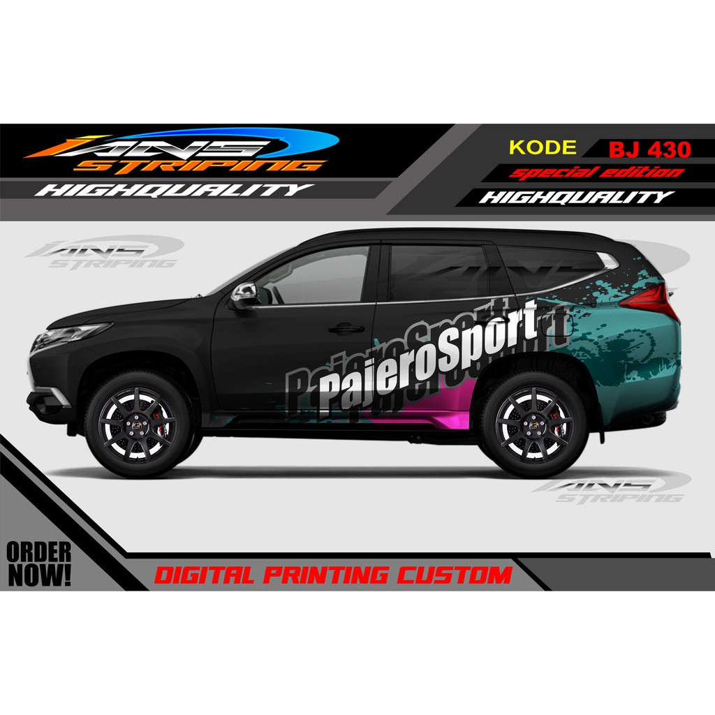 STICKER MOBIL PAJERO, FORTUNER / DECAL STICKER MOBIL PAJERO / STIKER VARIASI MOBIL