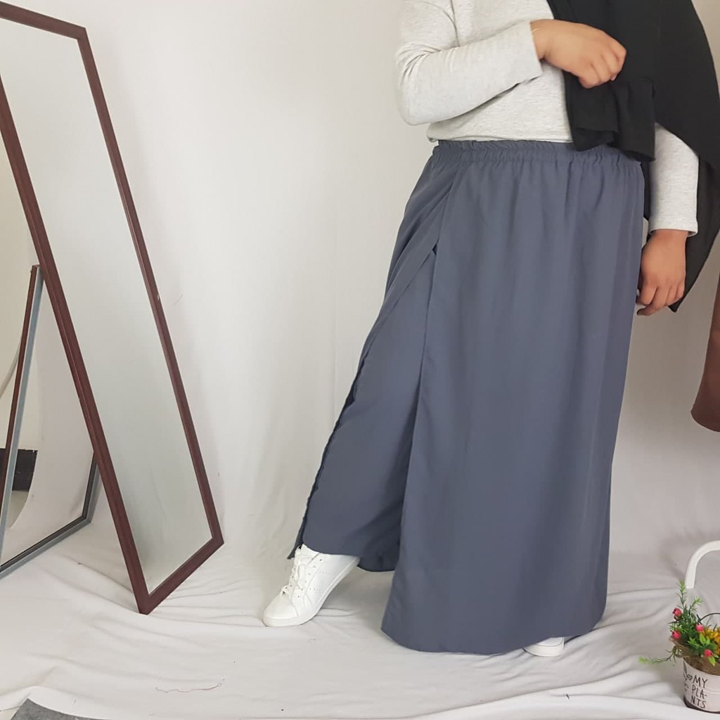 ROK CELANA JUMBO PREMIUM WOLFIS / ROK WOLVIS MUSLIM PANJANG WANITA UP TO 100KG