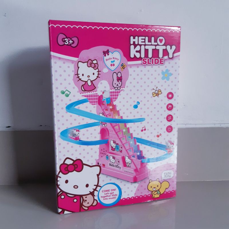 Mainan Track Hello Kitty Perosotan Tangga Rel Slide Anak Edukatif