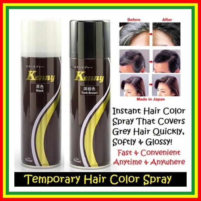 Kenny Color Hair Spray Temporary Black Brown 191ml Japan Hairspray