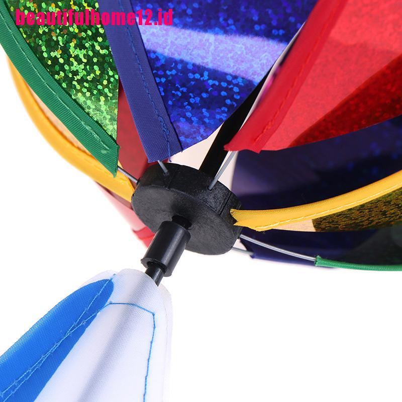 【beautifulhome12.id】Cute Cartoon Dolphin Rainbow Wind Spinner Colorful Windmill Kids Outdoor Toys