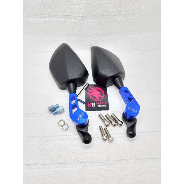 Spion Tomok Ducati Full CNC Universal PCX Vario Scoopy ADV Beat Nmax Aerox Mio Satria Jupiter Vixion Sonic Dan Motor Lainnya - Spion Variasi Model Ducati Universal Full CNC