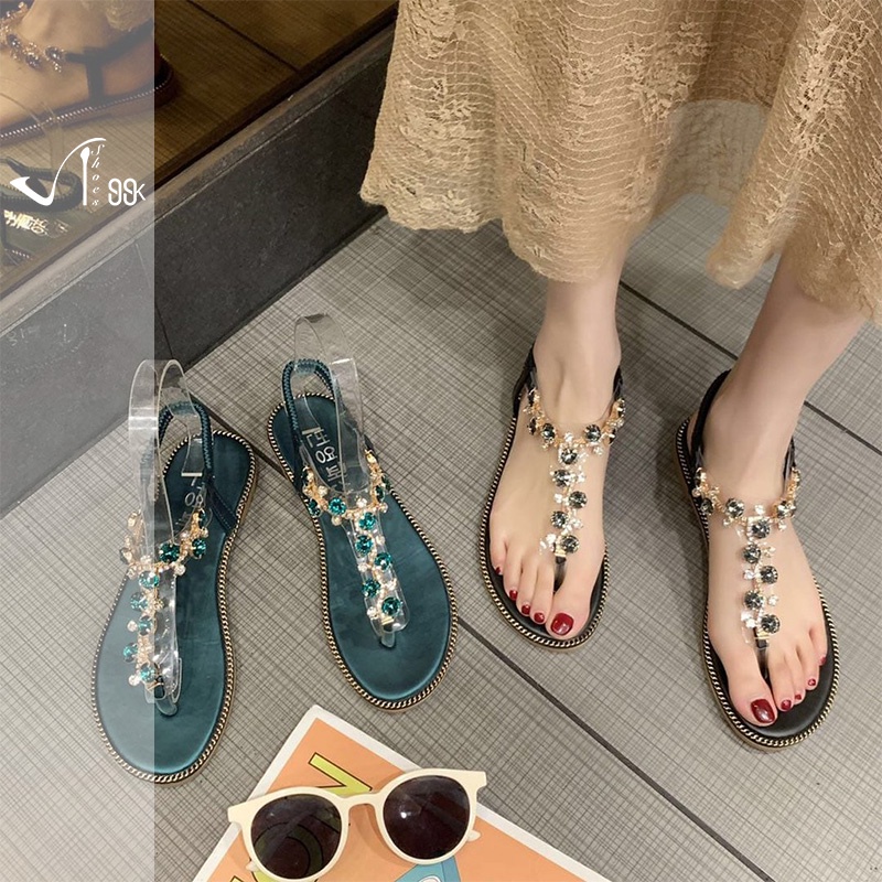 Korean Stone Roman Thong Sandals / Sendal Pantai Wanita 5042 (Size 35-40)