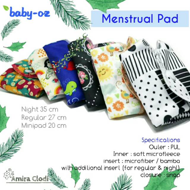 Baby Oz Menspad | Pembalut Kain | Pembalut Kain Sehat | Panty Liner | Menstrual Pad