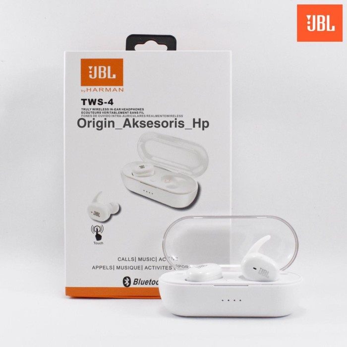 Headset Bluetooth JBL Tws 4 Wireless Bluetooth Earbuds Tws-4 Tws4