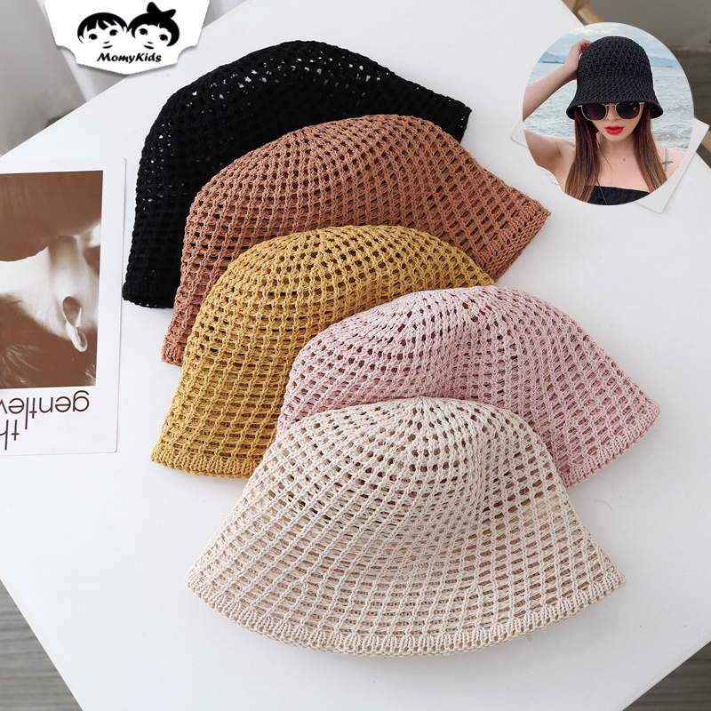 COD Topi Fashion Wanita Gaya Korea Bucket Hat Olahraga Pantai HAT04