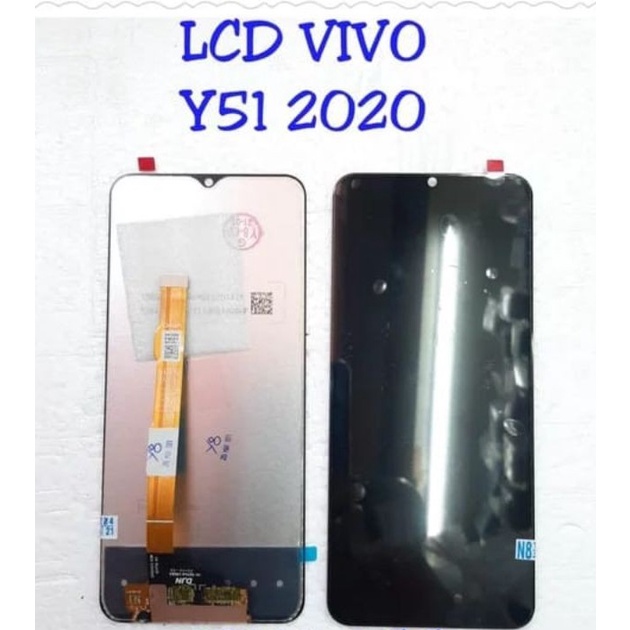 Layar LCD TS Touchscreen Fullset VIVO Y51 2020 V2030 Y52S Y31 2020 Y31S IQOO U3 BLACK