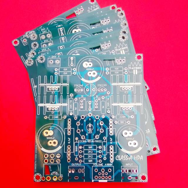 PCB HYBRID HEADPHONE AMPLIFIER HPA CMOY AMP TUBE 6DJ8 ECC88 6N16N1P 6922