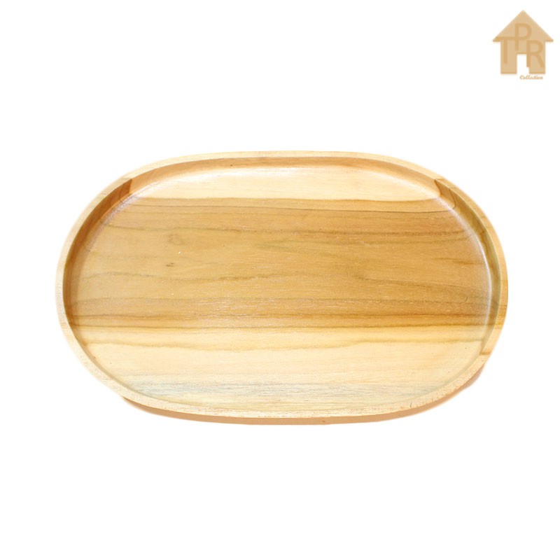 Teak Wooden Tray / Nampan Oval Kayu Jati Premium  - P27