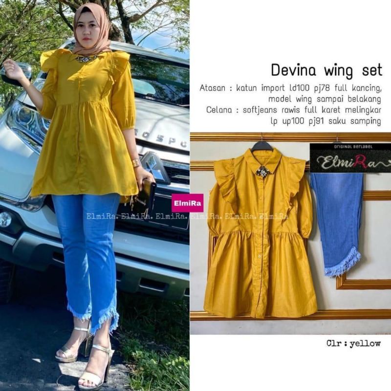 DEVINA WING SET BY ELMIRA (SET WANITA) Setelan muslimah rekomeded