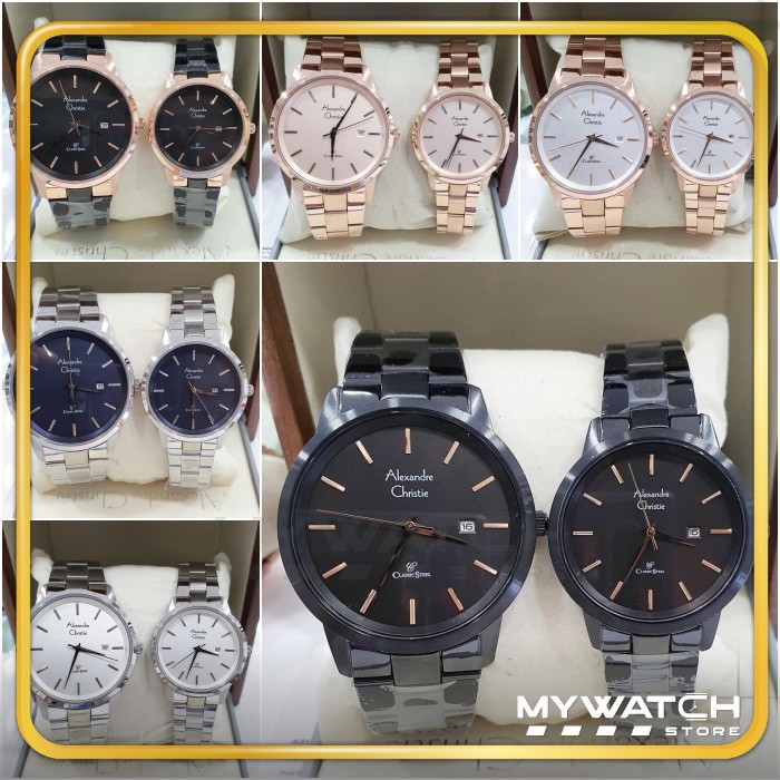 BISA SATUAN Jam Tangan Wanita / Pria / Couple Alexander Christie Alexandre AC 8645 AC8645 Stainless