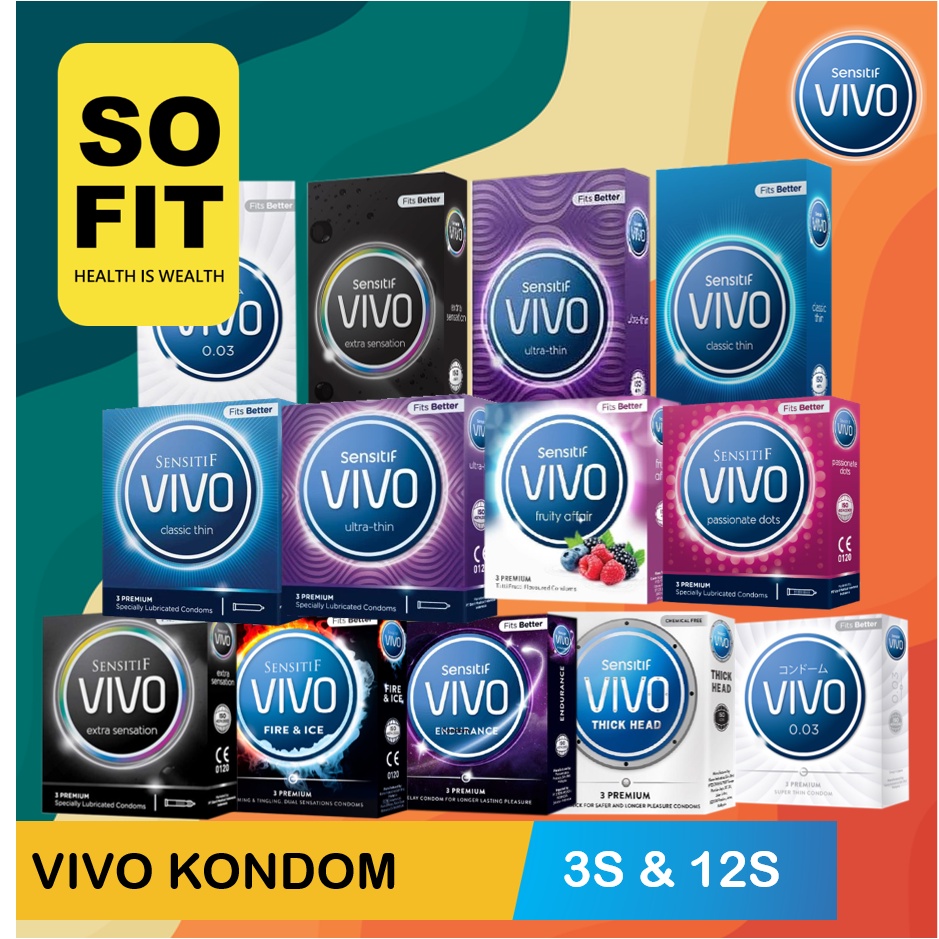 VIVO SERIES / Alat Kontrasepsi / Kondom Vivo / Lubrican / Pelumas