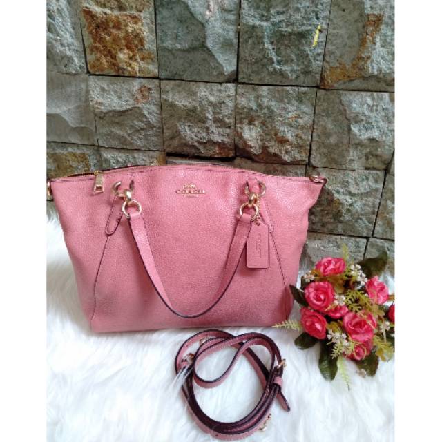 Preloved coach kelsey small vintage pink