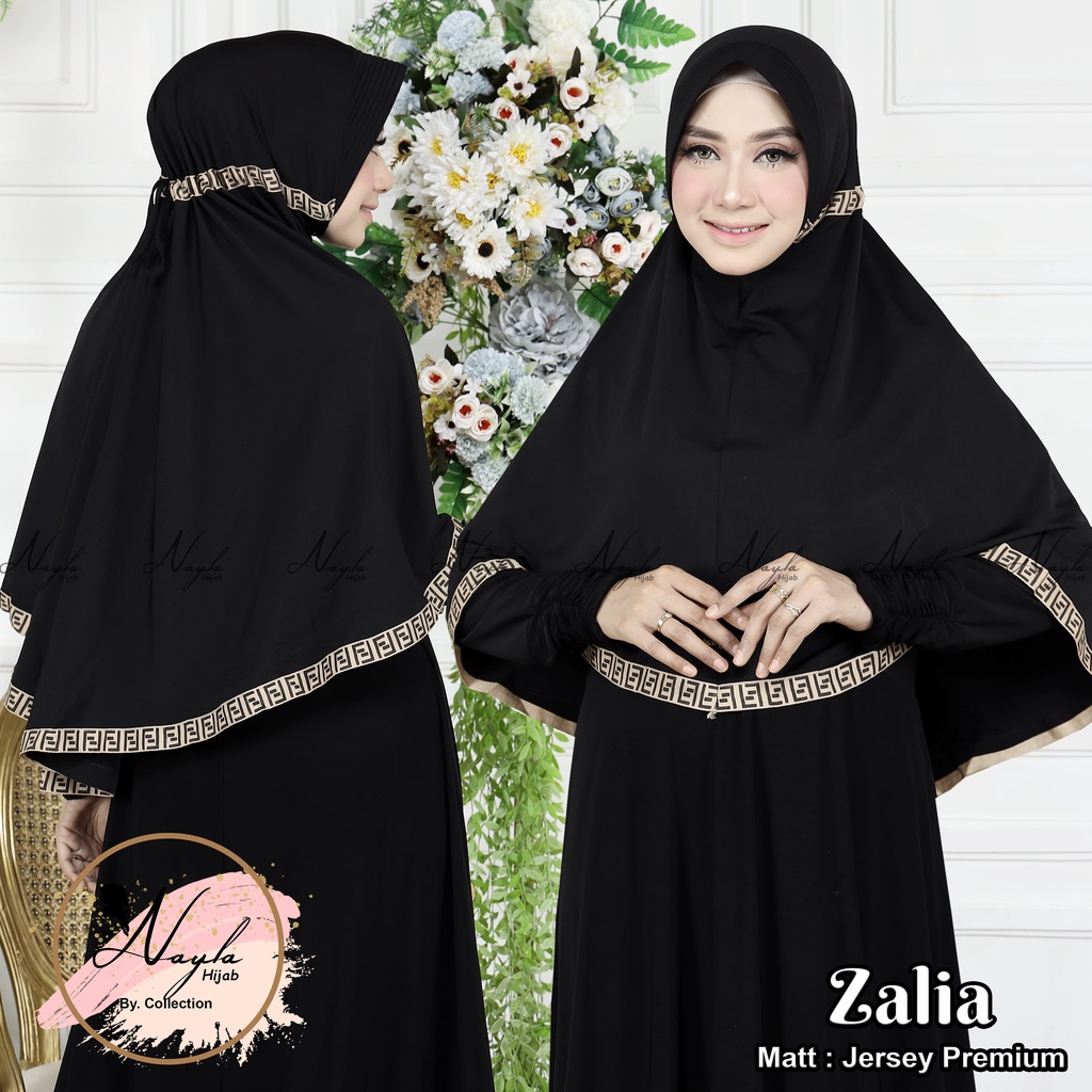 Khimar Instan Serut Zalia Jilbab Bergo  Jersey Super Premium Terbaru dan Termurah  Nayla Hijab