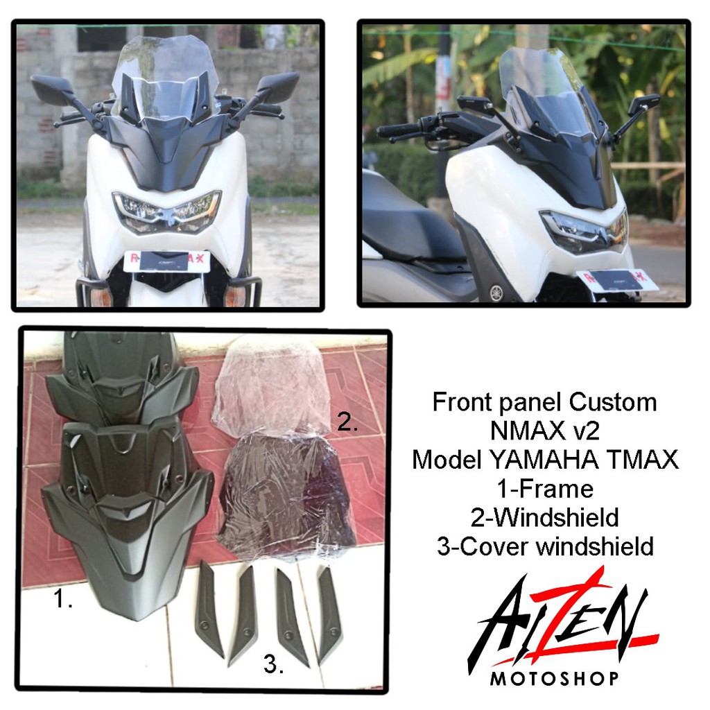 Frame custom and windshield NMAX model TMAX, Tameng Custom New NMAX model TMAX