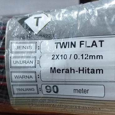 Kabel Audio Serabut 100m /Kabel Listrik NYZ hitam merah 2x10***