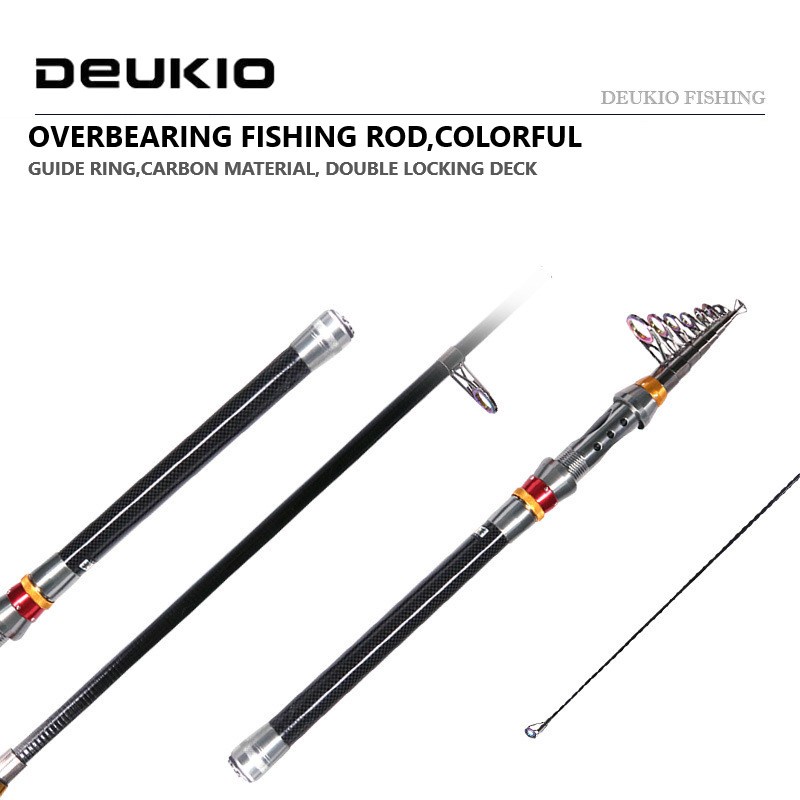 DEUKIO AC2000 Paket Pancing Set Reel Joran Rod Combo Umpan Bonus Tas