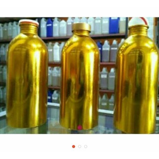 Botol Alumunium second Gold 500ml/bekas berkualitas/Tempat parfum/Bekas parfum