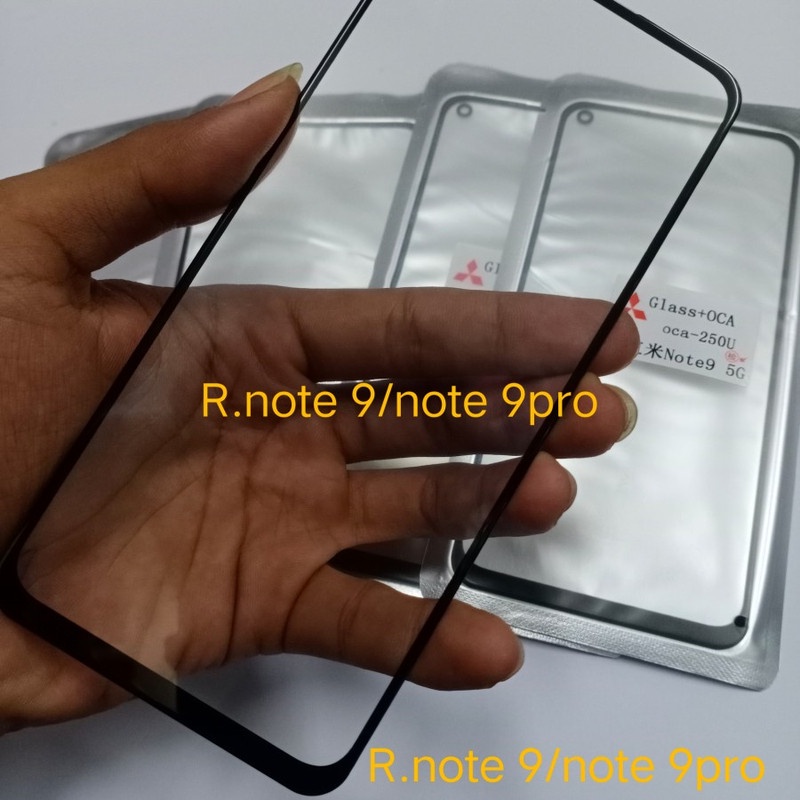 Kaca TouchScreen TS Glass Kaca Depan LCD with Lem OCA Xiaomi Redmi Note 9 - Redmi Note 9 Pro