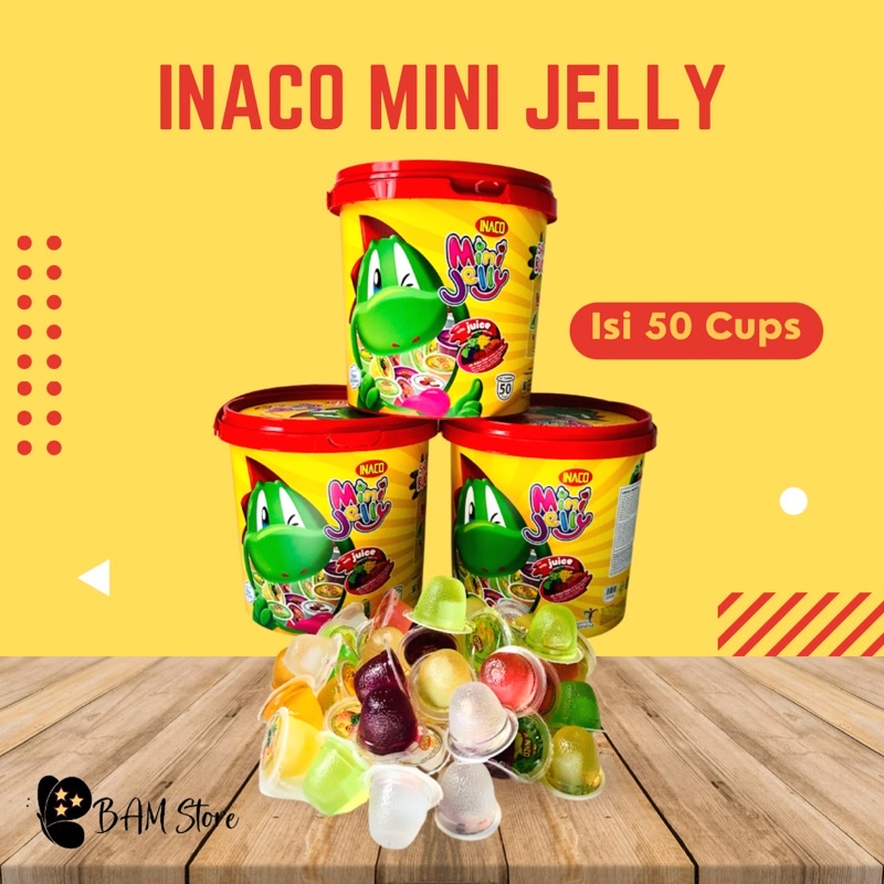 Agar agar Inaco Mini Jelly Bucket isi 50 Cups