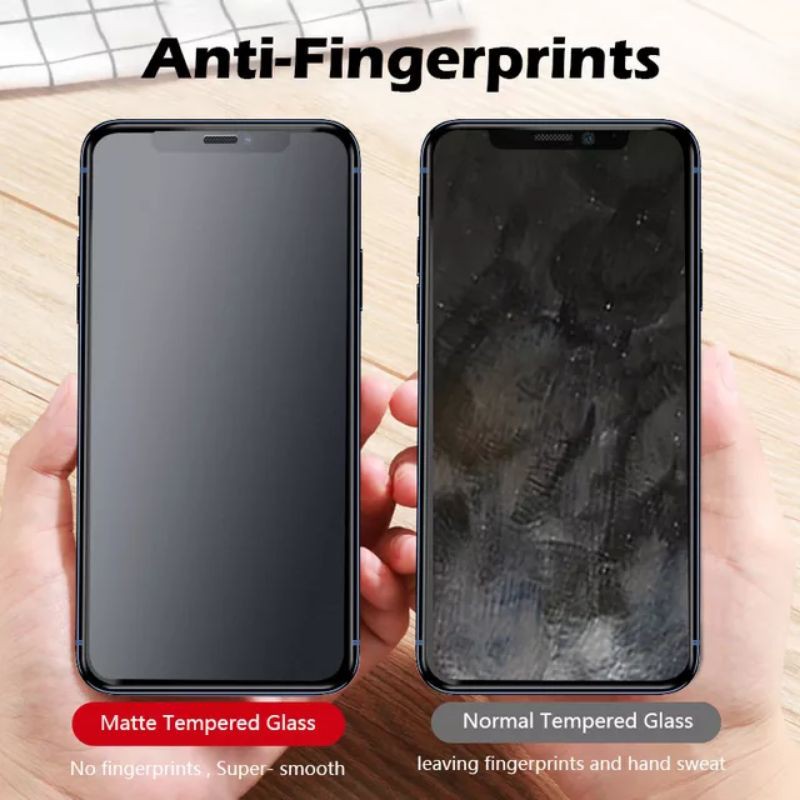 MATTE Tempered Glass IPHONE XR/11 Pro Max/XS/12/13 Mini SE 2020 - FULL SCREEN ANTI GLARE (clear Doff)