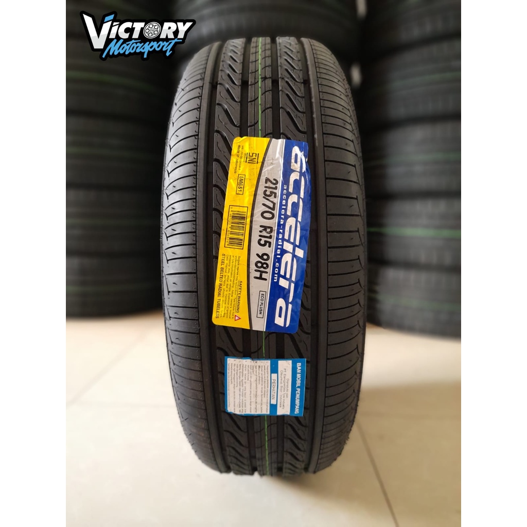 BAN MOBIL STANDAR R15 UKURAN 215 70 RING 15 BAN MURAH BAN TUBLES ACCELERA ECOPLUSH