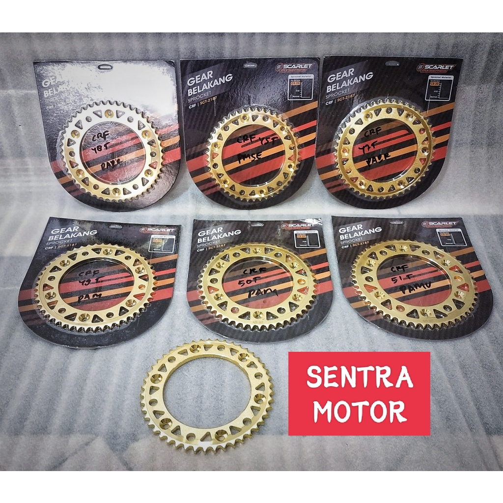 Gear Belakang CRF 150 Scarlet Gold 428 - Gear Belakang Khusus CRF 150 Scarlet Gold 428