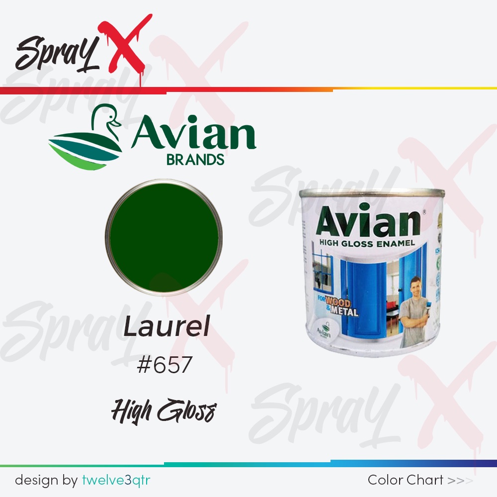 AVIAN CAT MINYAK LAUREL 657 / HIJAU TUA #657 100CC - CAT KAYU DAN BESI