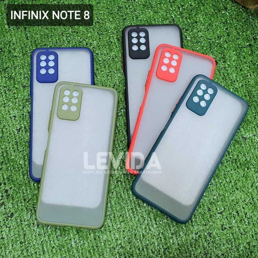 INFINIX NOTE 8 CASE SOFT DOFF PROTECT CAMERA HARDCASE MATTE TRANPARAN