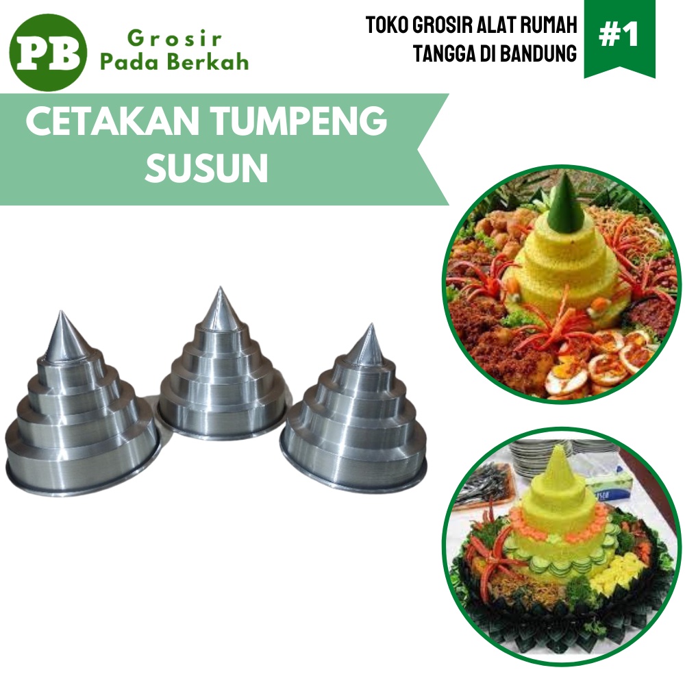 Cetakan Tumpeng Susun Aluminium Loyang Tumpeng Susun