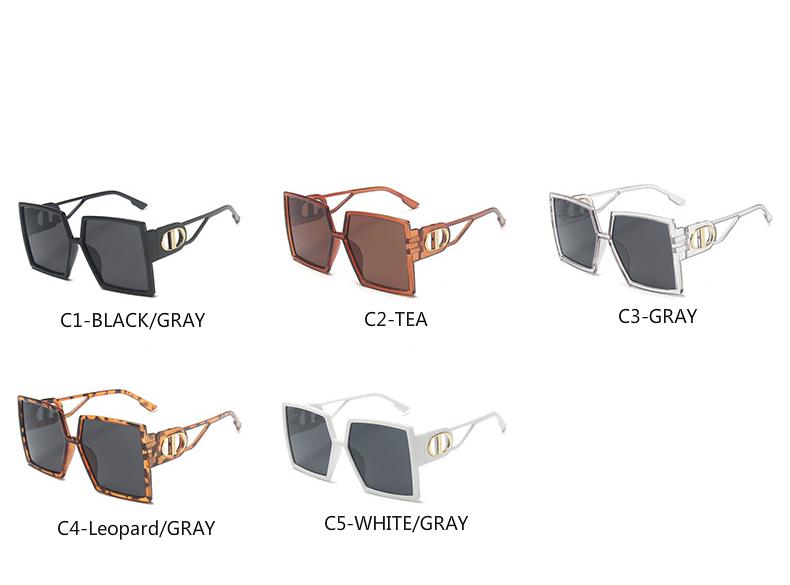 European and American fashion trend big frame retro square sunglasses