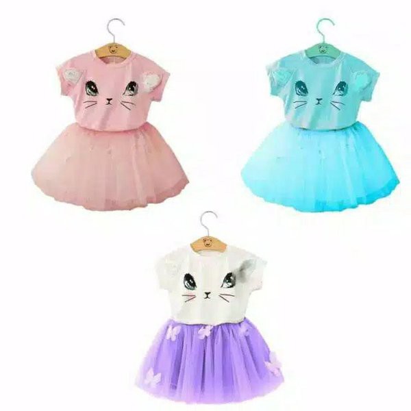 LARIS -      Termurah baju import anak perempuan 1 2 3 4 5 6 tahun - Setelan rok tutu anak impor
