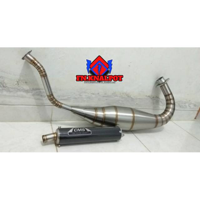 Knalpot Ninja 2T Cobra Carbon CMS stainles  for Ninja R,RR,SS